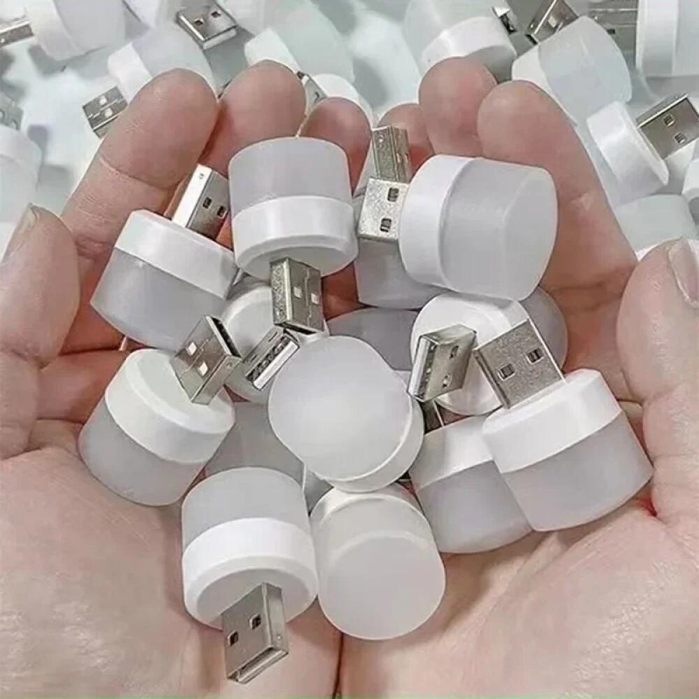 1-10PCS USB Night Light Mini LED Plug Lamp Power Bank Charging Eye Protection Book Lights Mobile Power Charging Bedroom Light