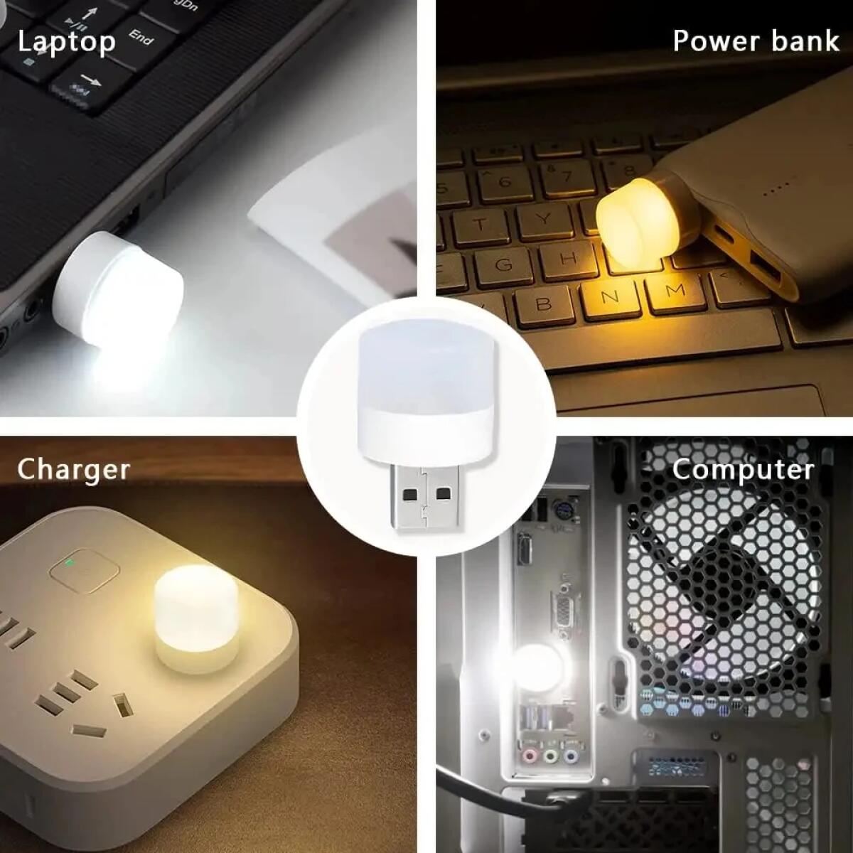 1-10PCS USB Night Light Mini LED Plug Lamp Power Bank Charging Eye Protection Book Lights Mobile Power Charging Bedroom Light