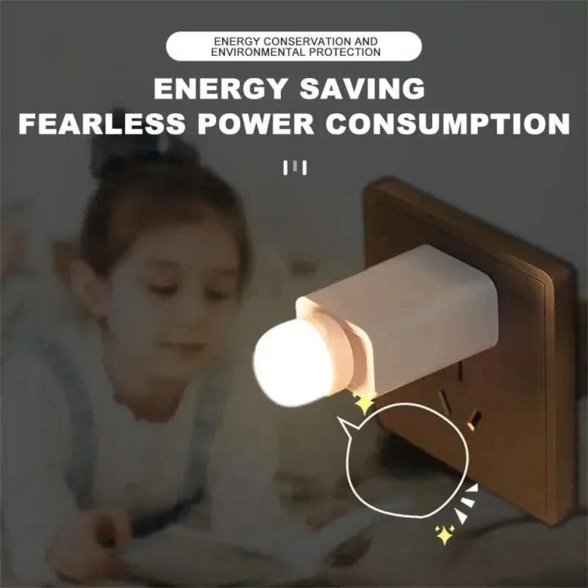 1-10PCS USB Night Light Mini LED Plug Lamp Power Bank Charging Eye Protection Book Lights Mobile Power Charging Bedroom Light