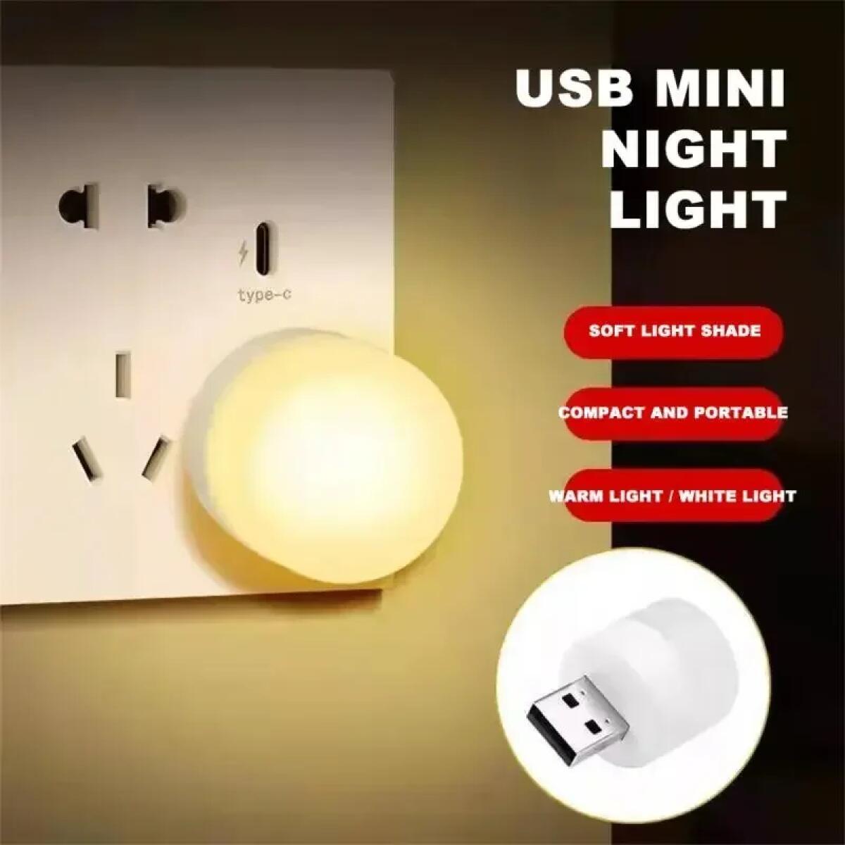 1-10PCS USB Night Light Mini LED Plug Lamp Power Bank Charging Eye Protection Book Lights Mobile Power Charging Bedroom Light