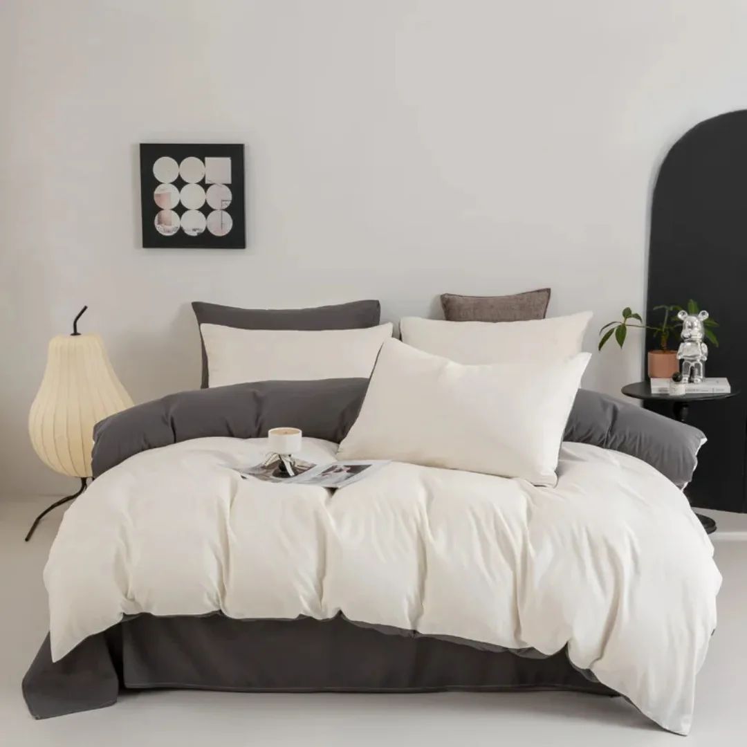 6PCS Cotton Duvet Cover Set 6x7 – Soft Bedding Set with Duvet Cover, Flat Bedsheet & 4 Pillowcases, Comfortable Bedroom Linen for Everyday Home Use