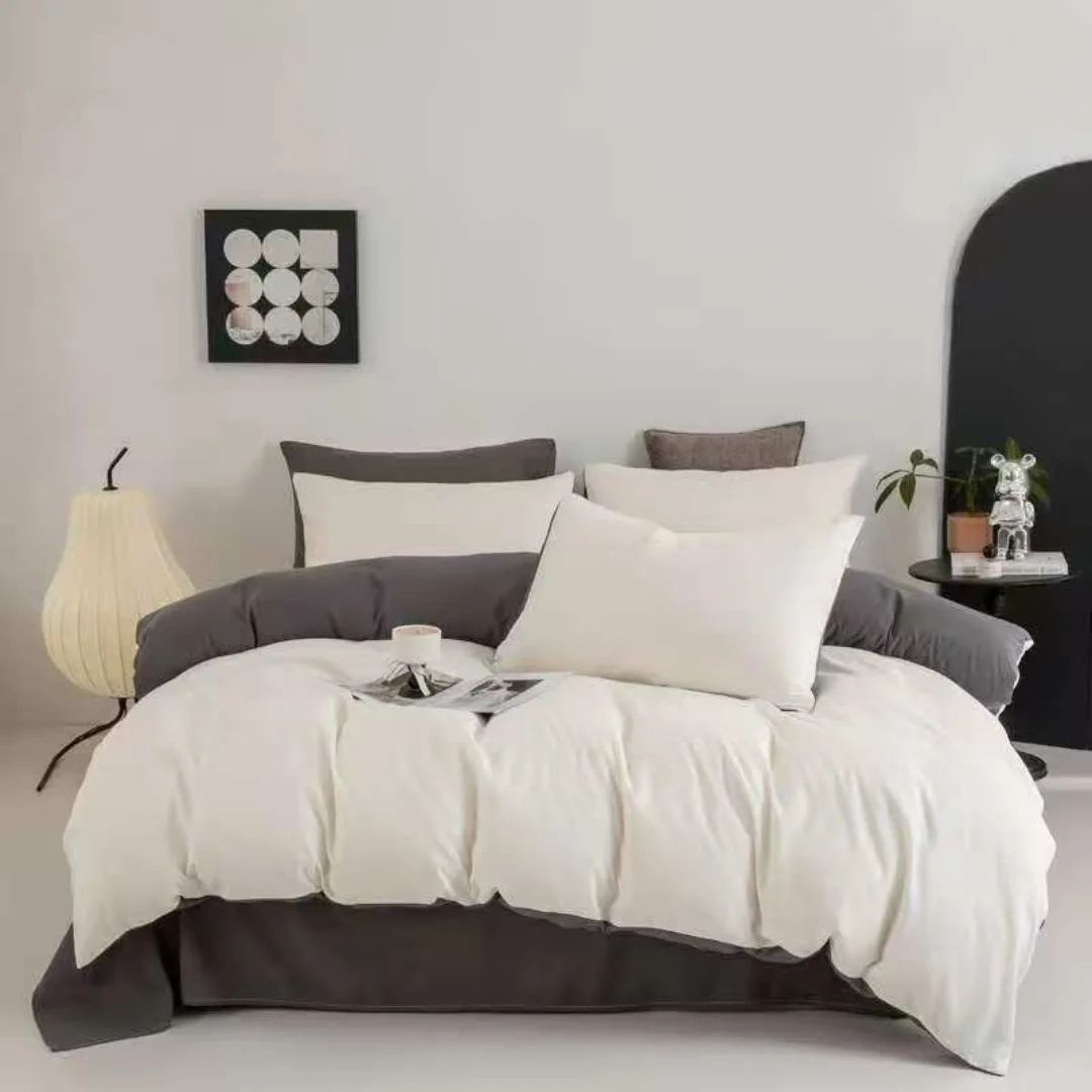 6PCS Cotton Duvet Cover Set 6x7 – Soft Bedding Set with Duvet Cover, Flat Bedsheet & 4 Pillowcases, Comfortable Bedroom Linen for Everyday Home Use