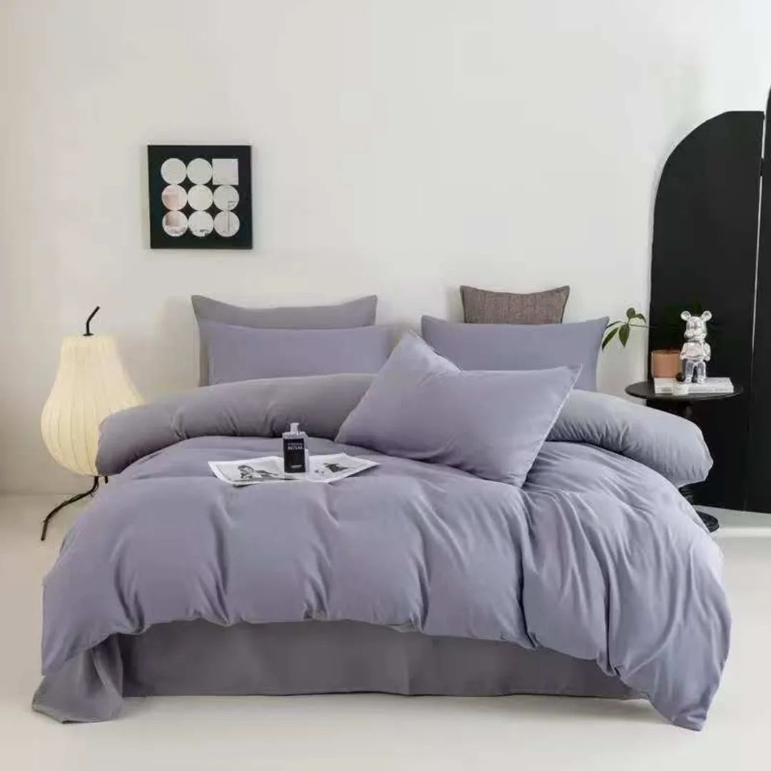 6PCS Cotton Duvet Cover Set 6x7 – Soft Bedding Set with Duvet Cover, Flat Bedsheet & 4 Pillowcases, Comfortable Bedroom Linen for Everyday Home Use