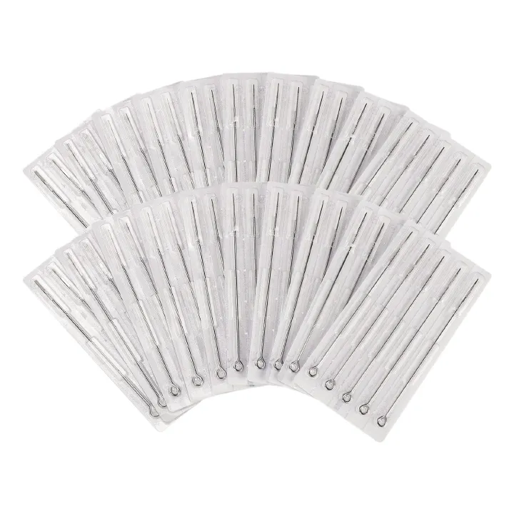100Pcs Sterile Disposable Tattoo Nozzle Tips Needle Tube Mixed Sizes RT+DT+FT Tattoo Needles Cartridges Set