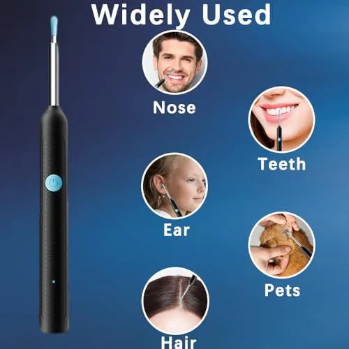 Smart Wireless Visual Ear Sticks Otoscope Endoscope Wax Removal Tool Earpick Mini Camera Health Care Ear Cleaner USB C Rechargeable Endoscope Home Convenient Ear Wax Removal Artefact