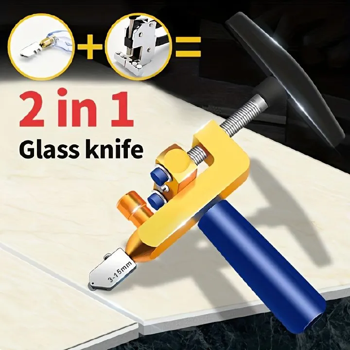 2 in 1 Glass Tile Knife Brick Cutter Breaker Pliers Tile Wheel Diamond Roller Cutting Manual Diamond With Knife Hand Tools