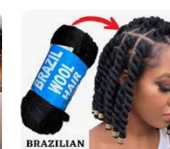 Brazilian Wool - Black  for braiding knottless knitting clothes