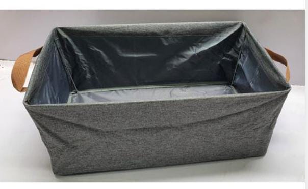Foldable Grey Clothes Storage Bag 47×29×20cm – Large Capacity Laundry Basket / Organizer Bin for Home