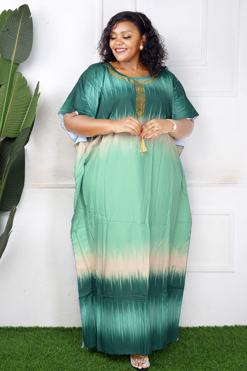 Women Kaftan Dress New Print Free Size Elegant Loose Fit Comfortable Breathable Fabric Stylish Casual Wear Maxi Dress for All Body Types