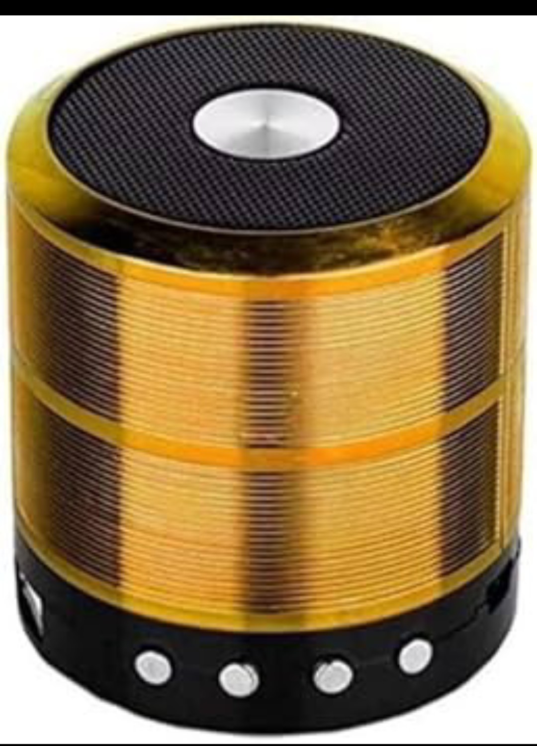 Metallic Mini Bluetooth Speaker - Wireless Portable Speaker with Rich Bass, Hands-Free Calling, FM Radio, SD/TF Card & USB Playback