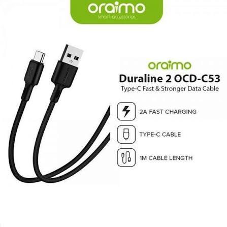 Original Oraimo Type C Cable Fast Charging & Data Transfer USB Cable Super Quick Charge 2.4A, High Speed Data Sync, (Extremely Fast) Charging Cable USB Cables Phone Charger Compatible For Androids