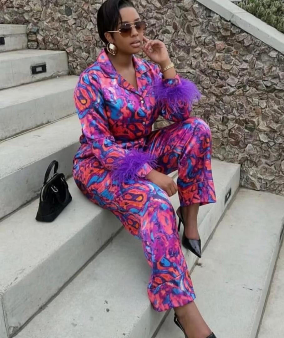 flowered suit