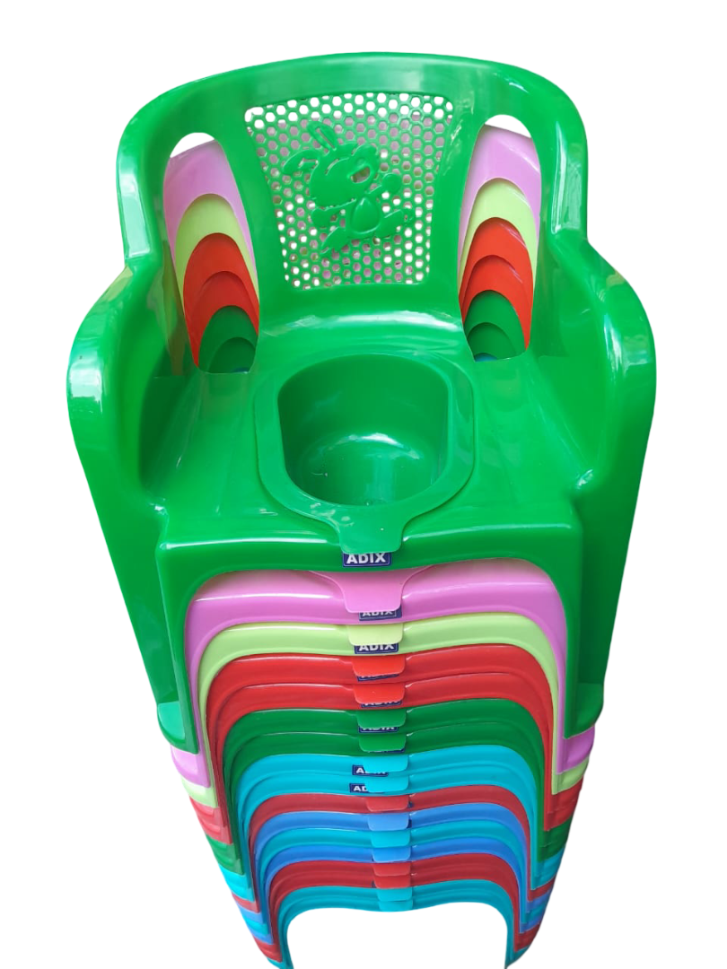 ADIX Colorful Plastic Kids Chairs Durable Stackable Nesting Chairs with potty Seat for Home, School, Daycare, Indoor & Outdoor Use (Green, Pink, Red, Light Green, Blue)