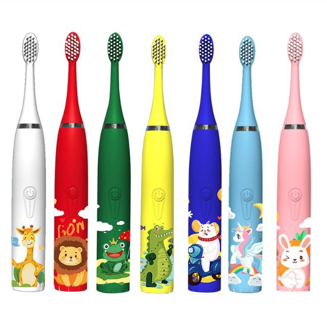 Kids Electric Sonic Toothbrush – Portable Rechargeable Kids Toothbrush with  Replacable Brush Head, 2 Modes, Simple Clean for Ages 3+