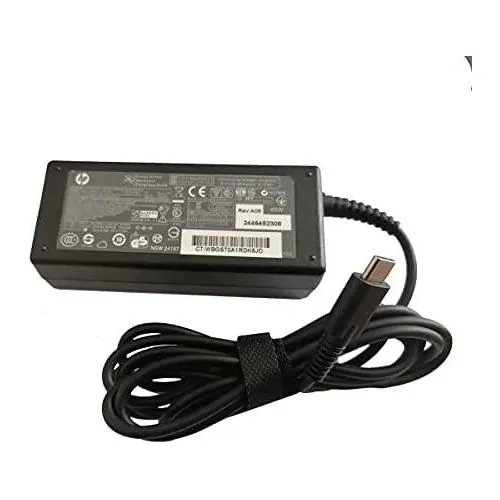 Original HP 65W USB Type-C Laptop Charger Adapter – Compact & Travel-Friendly Design