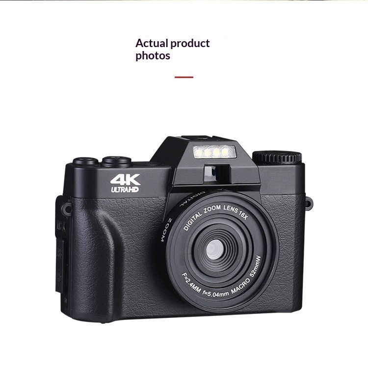 HD 4K Digital Camera Mirrorless Retro with WiFi Student Digital Camcorder Vlog Digital Camera