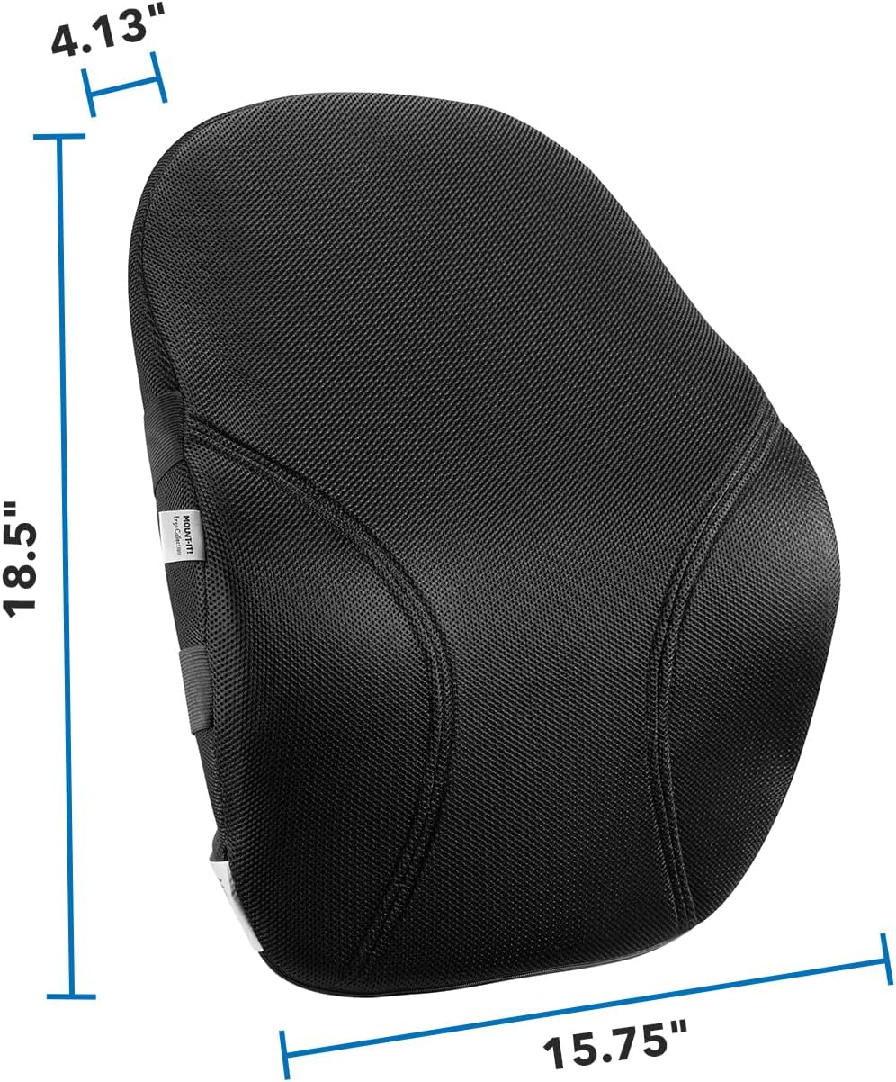 Cozy Orthopedic Back Rest Seat Cushion Ergonomic Memory Foam Lumbar Support for Back Pain Relief Office Chair and Car