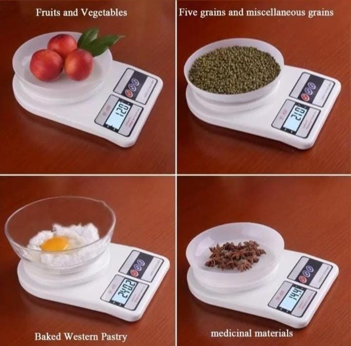 10kg Digital Kitchen Electronic Cooking Weighing Scale White kitchen weighing scale kitchen electric weighhing scale.