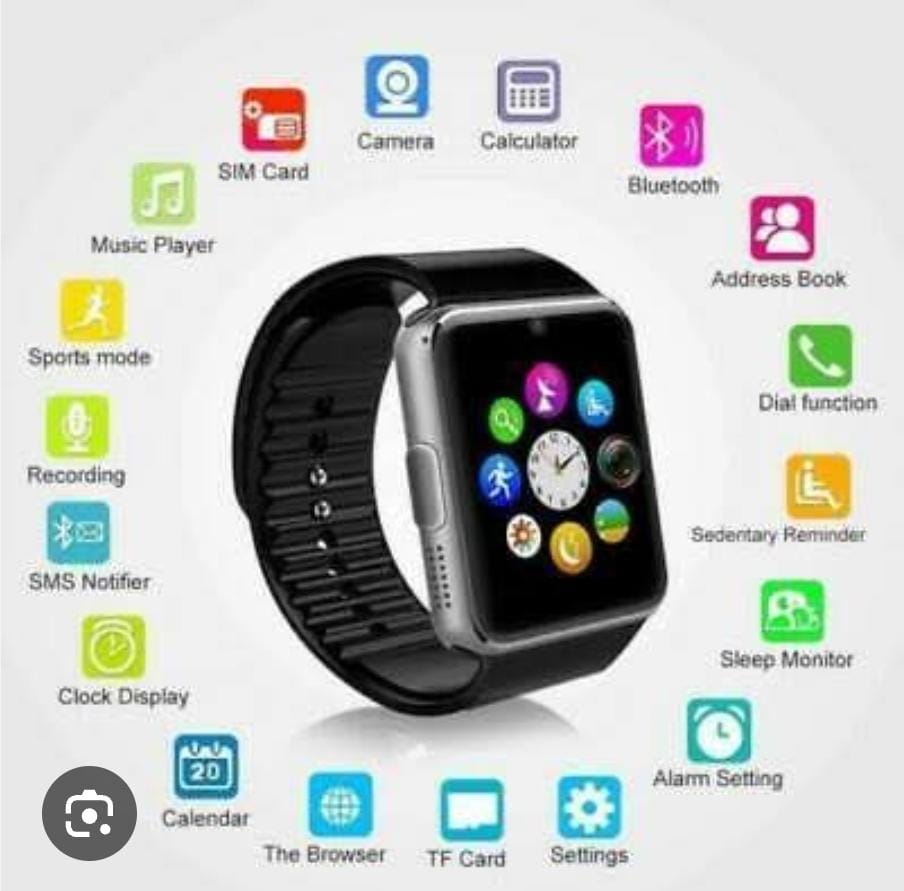 A1 Bluetooth Smart Watch with SIM Card Slot & Camera - Black