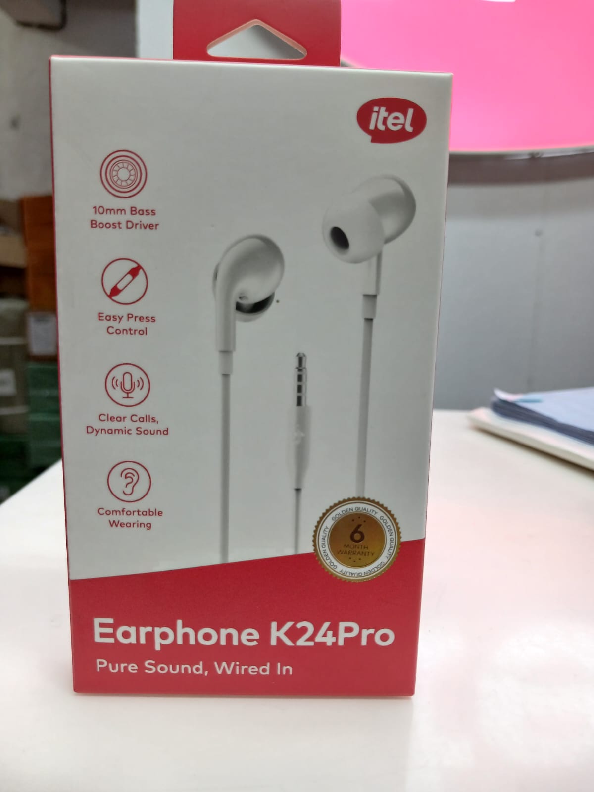 Itel Earphones K24Pro, pure sound, wired in