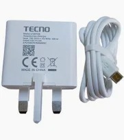 Tecno 18W Fast Charger Type-C Original Adapter with USB Cable, Super Fast Charging Wall Charger for Tecno, Infinix, itel, Android Smartphones and USB Devices