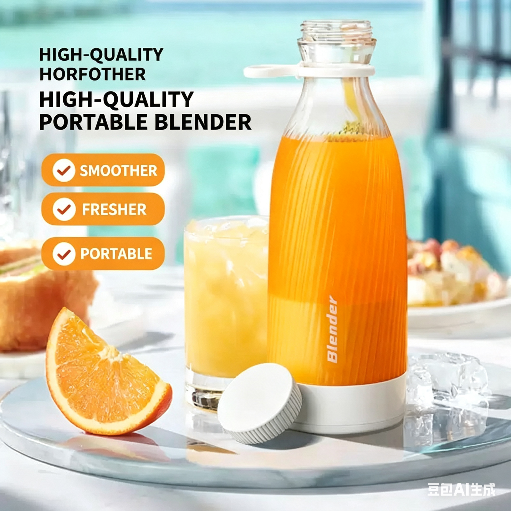 Portable Simple Personality Blender Usb Charging Fresh Juicer 6 Blades