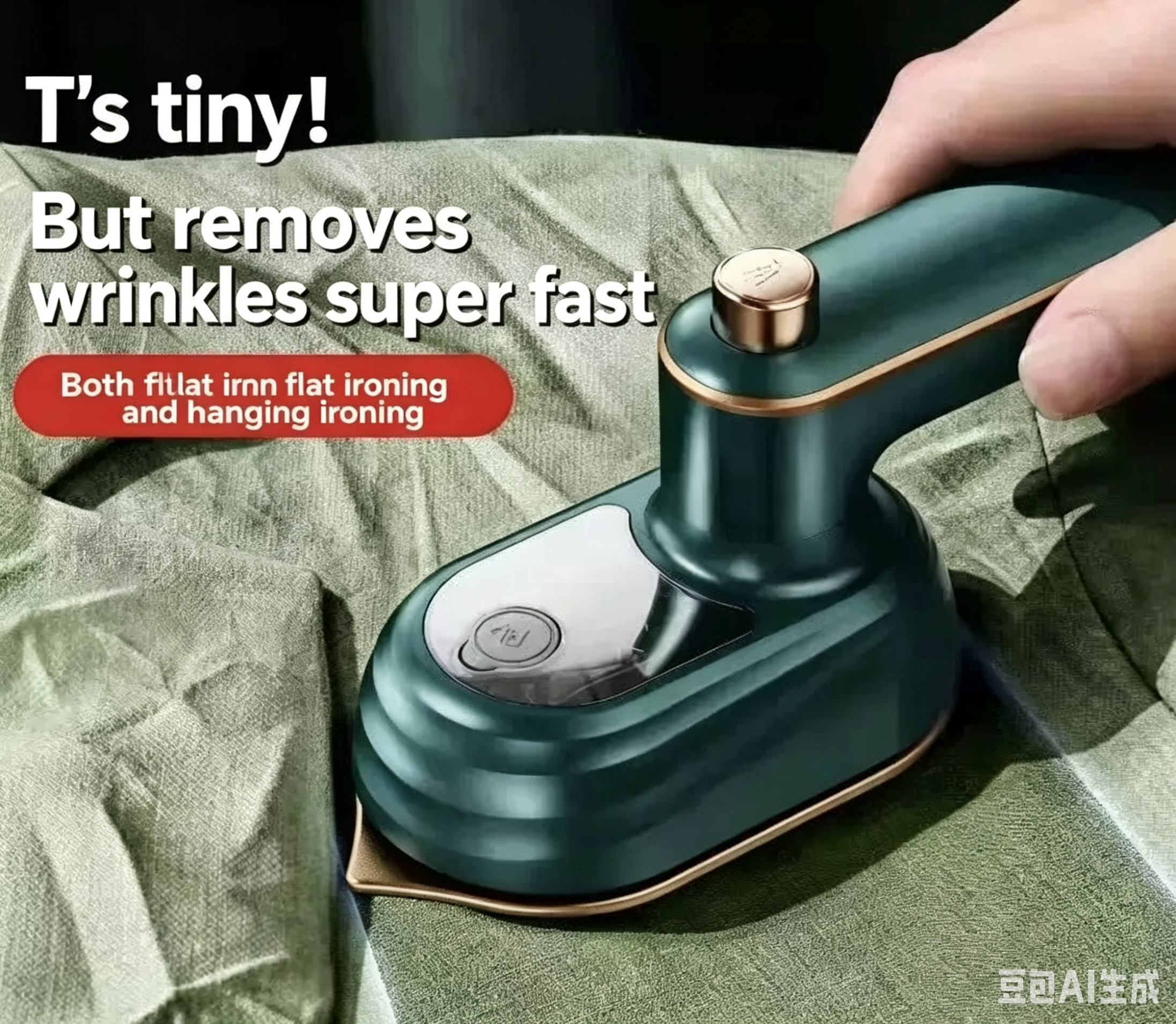 New home-use model Steam Iron Portable Handheld Wet And Dry Double Hot Fabric Garment Steamer Ironbox Hanging Ironing Wrinkles Iron Boxes Lightweight Steamer Iron Box With Nonstick Soleplate Cleaner S