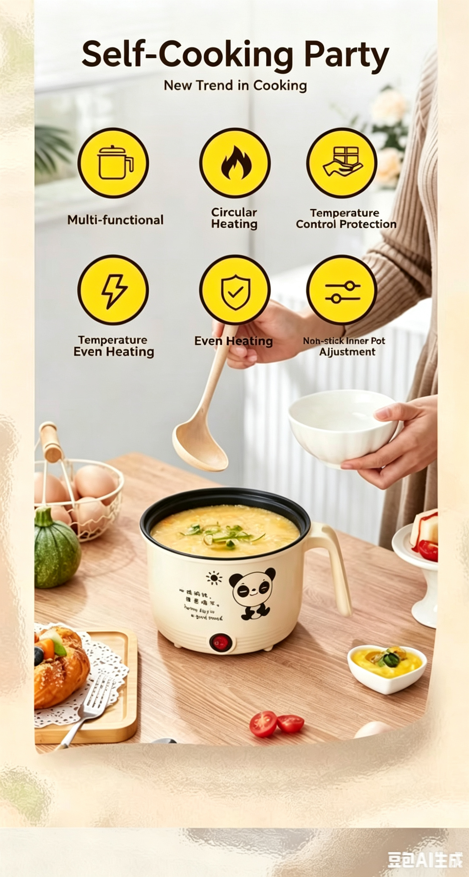 New model instant pot TiKTok popular mini instant pot electric cooker multi-functional electric heating pot for hot pot and instant noodles