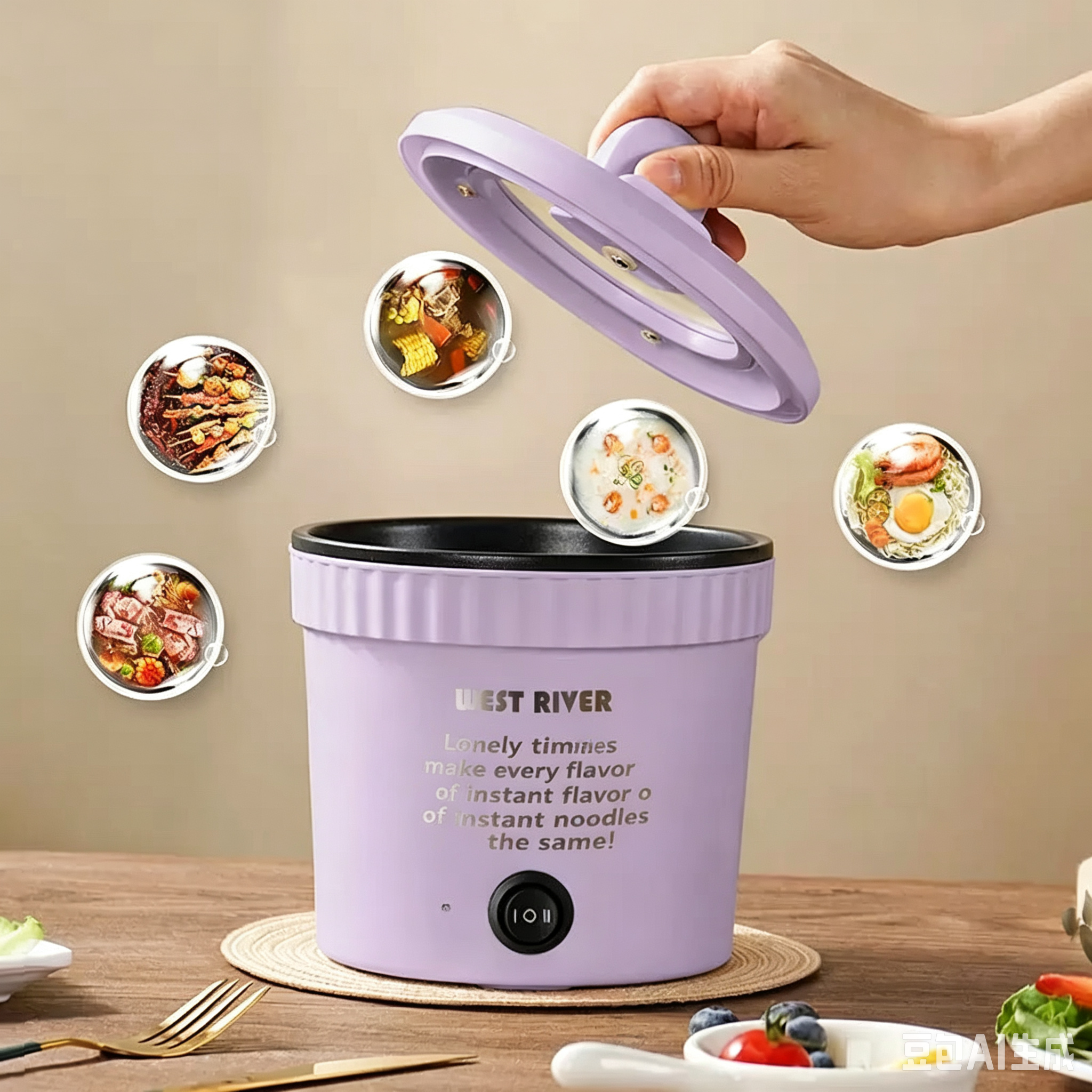New model instant pot TiKTok popular mini instant pot electric cooker multi-functional electric heating pot for hot pot and instant noodles