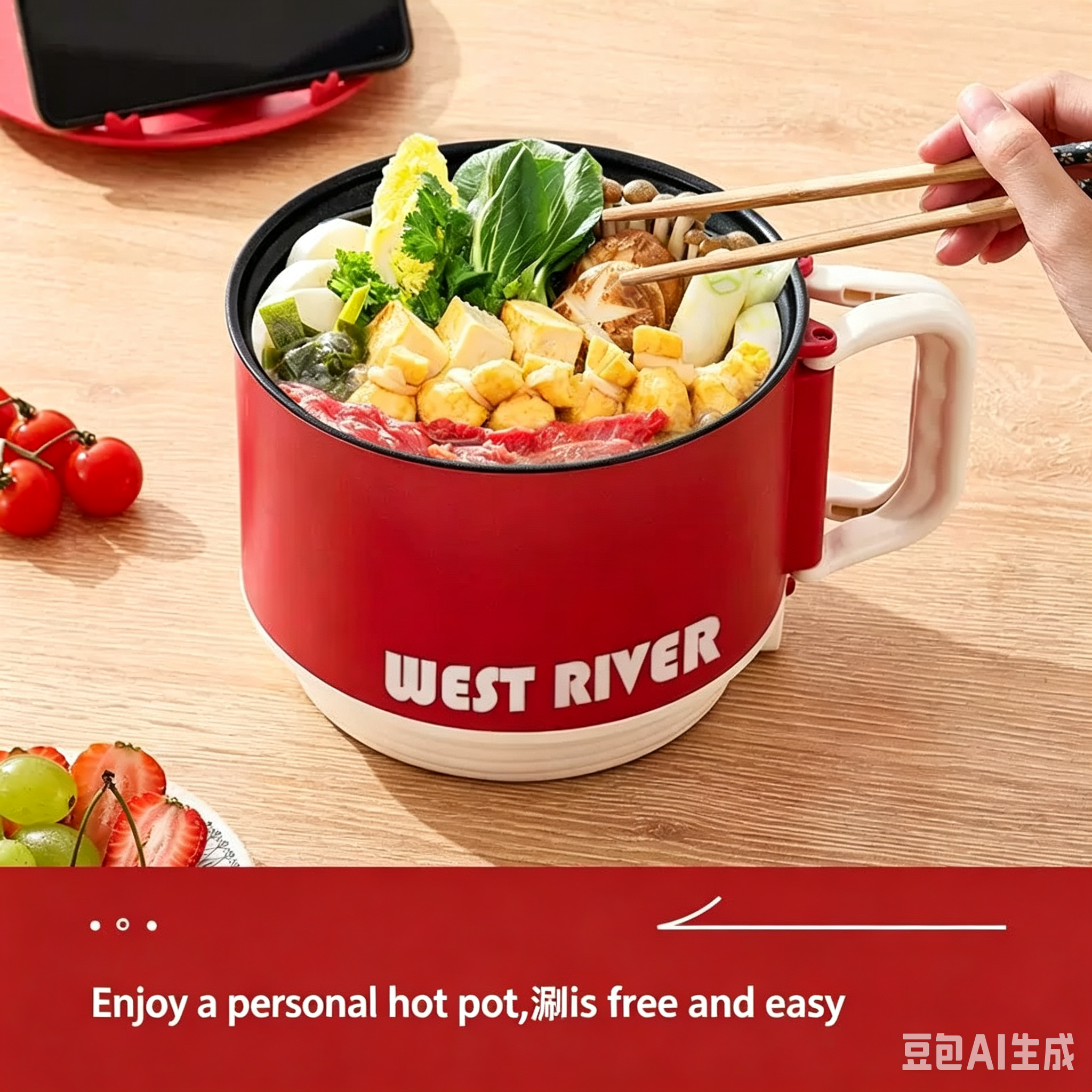 New model instant pot TiKTok popular mini instant pot electric cooker multi-functional electric heating pot for hot pot and instant noodles