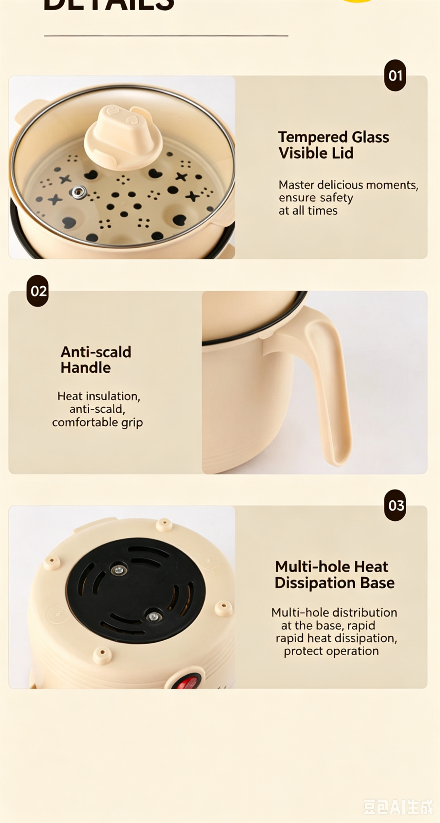 New model instant pot TiKTok popular mini instant pot electric cooker multi-functional electric heating pot for hot pot and instant noodles