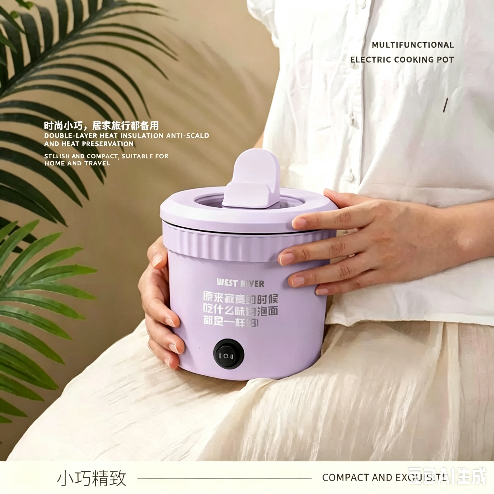 New model instant pot TiKTok popular mini instant pot electric cooker multi-functional electric heating pot for hot pot and instant noodles