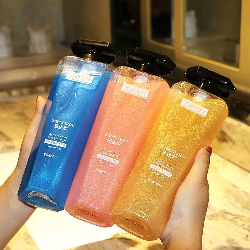 TikTok popular influencer's favorite Zhenzi Ruo body wash and perfume type cleansing and long-lasting fragrance shower bath lotion, 500ml