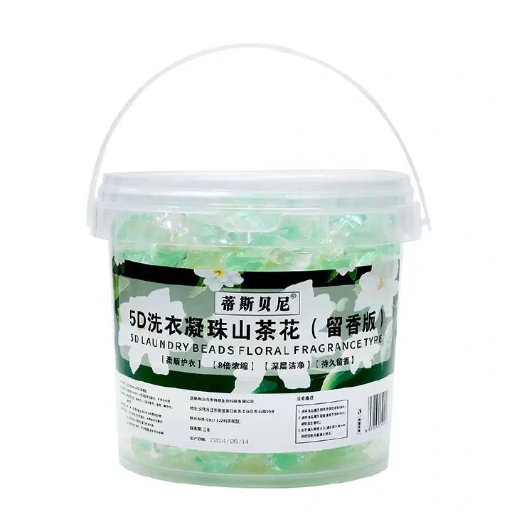 New TikTok laundry powder with camellia flowers - 100 capsules in a bucket, highly concentrated for deep cleaning and garment care. The fragrance lasts long. Say goodbye to the hassle of spraying perf