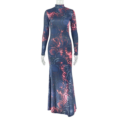 Sexy Elegant Party Dress for Women Long Sleeve Wedding Guest Cocktail Formal Dressy Sheath