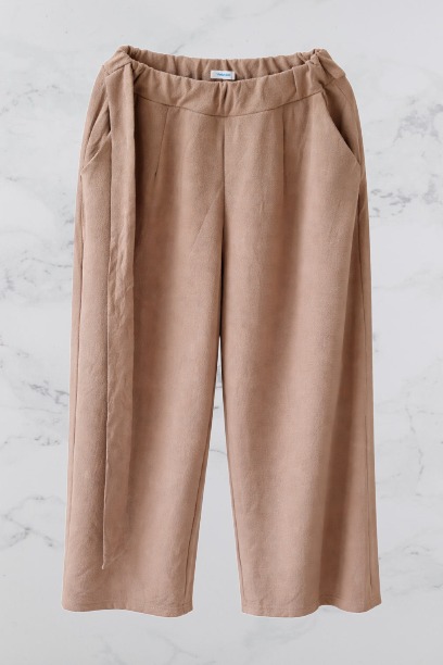 Women High Waist Wide Leg Palazzo Pants – Loose Fit Casual Office Trousers (Beige)