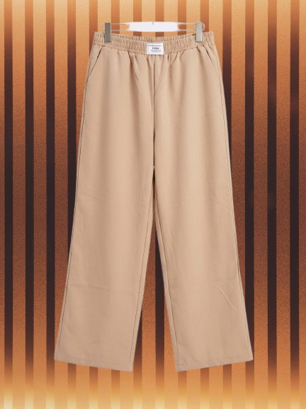 Women High Waist Elastic Waist Wide Leg Trousers – Casual Loose Fit Comfortable Long Pants (Khaki)