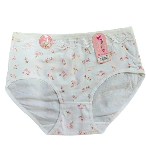 Women Cotton Floral Panties – Soft Breathable Mid Waist Underwear for Ladies (Comfort Fit Briefs)