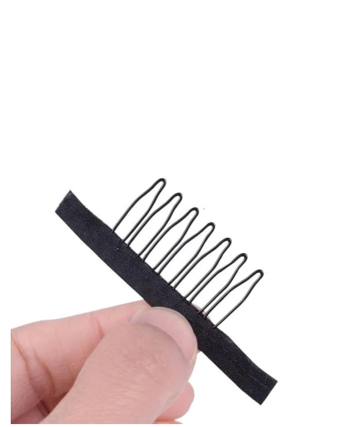 10PCS Black Wig Clips with Silicone Grip – Strong Hold Sew-In Clips for Wigs & Hair Extensions