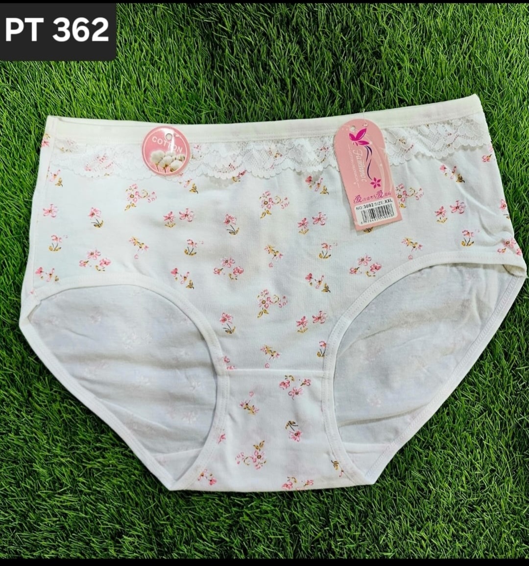 Women Cotton Floral Panties – Soft Breathable Mid Waist Underwear for Ladies (Comfort Fit Briefs)