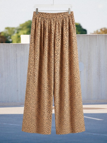 Women High Waist Wide Leg Palazzo Pants – Loose Fit Casual Printed Trousers