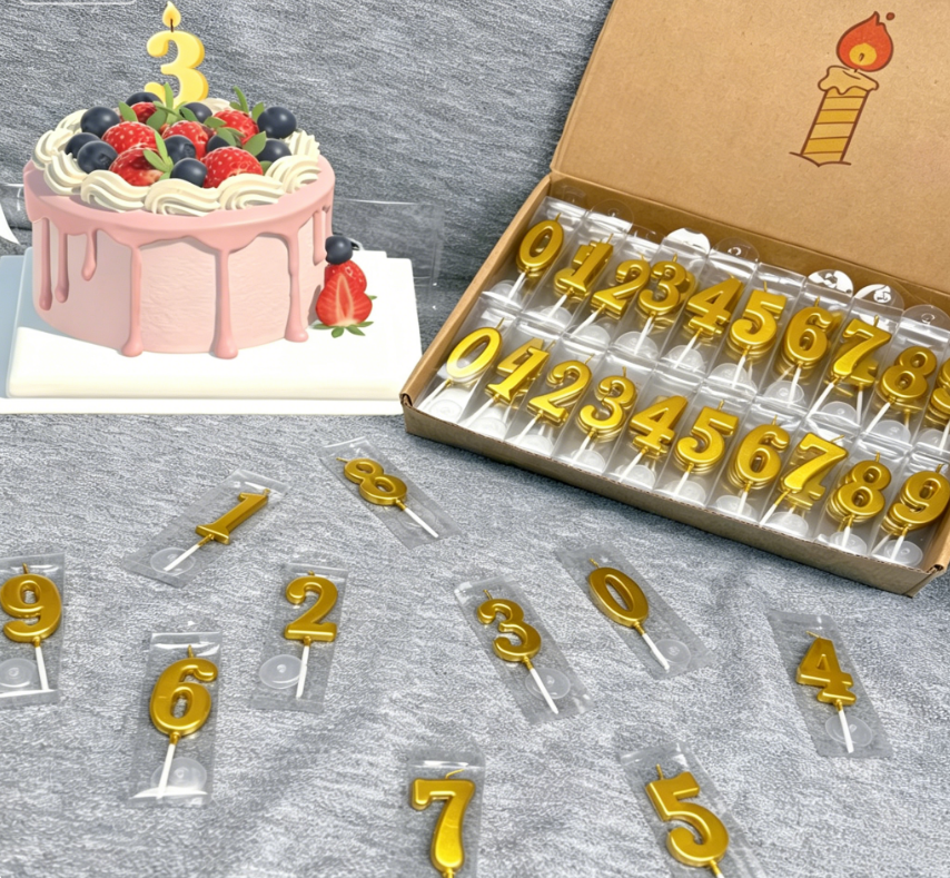 All Inclusive Birthday Party Decor Kit |  Laser Pull Flag Birthday Decoration for Home Party (Colors Shipped Randomly，Note: Digital candles)