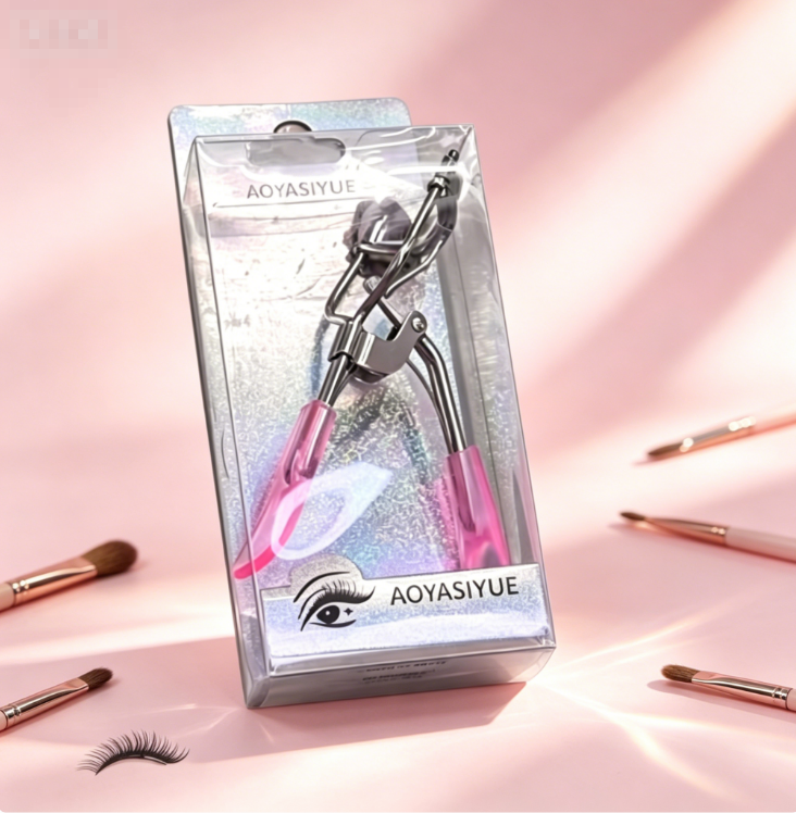 Pink Eyelash Curler for Women, Professional Eyelash Lift Tool with Pink Handle, Reusable Eye Lash Curler for Girls, Natural Eyelash Shaping Makeup Tool
