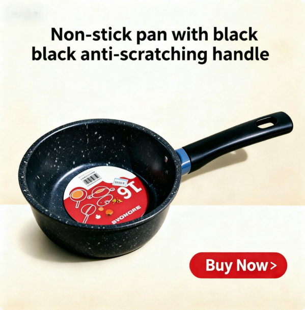 16cm/18cm Non-Stick Saucepan, Small Cooking Pot for Boiling & Frying, Compatible with Gas Stove, Charcoal Fire & Outdoor Cooker
