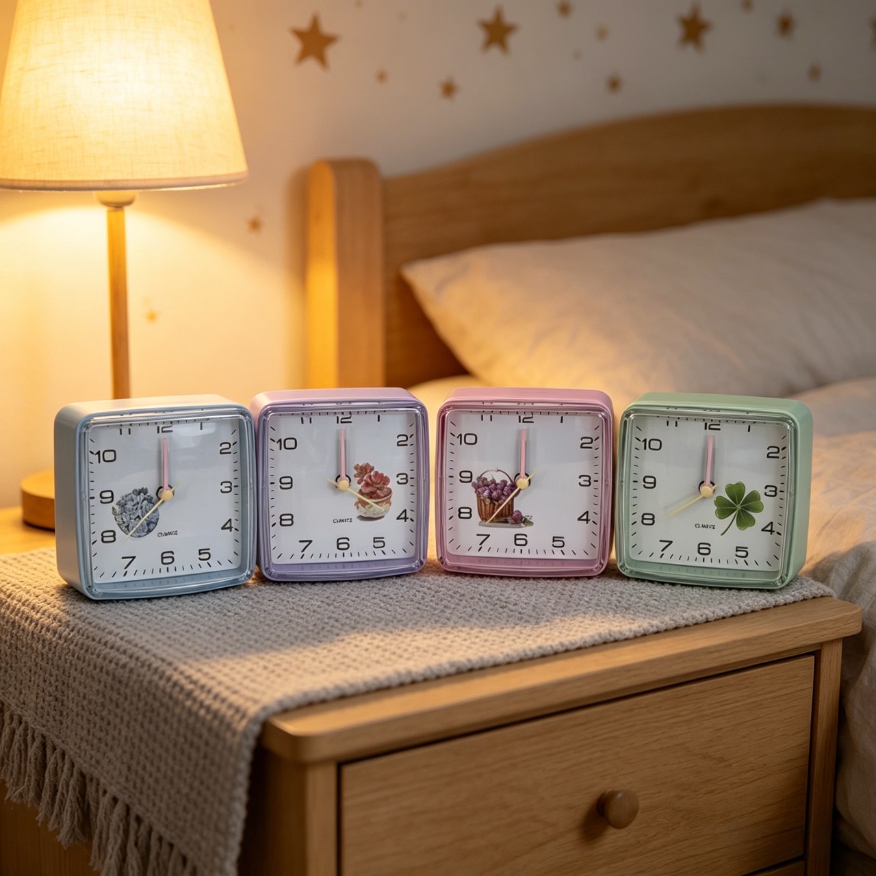 Compact Alarm Clocks Square Clock Electronic Number Double Bell Desk 12/24H Loud Alarm Clock for Kids and Adults Bedroom Home Decoration Portable Alarm Clock