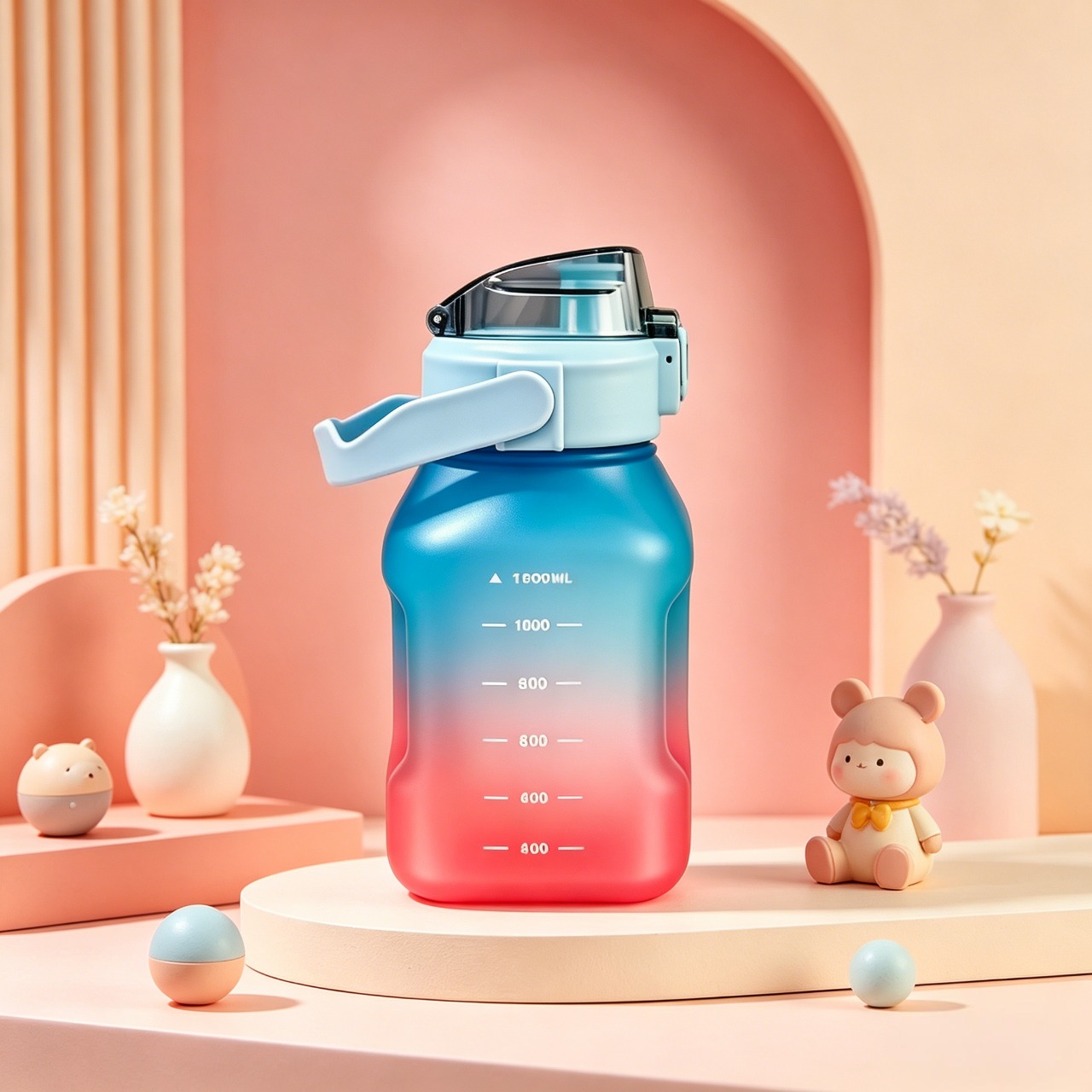 New 3PCS Set Water Bottles 3-in-1 Stanley Style Travel Mugs with Straw & Leakproof Lid Car Cup Macaron Bottle Sport Bottle Ice Bar Cup Plastic Sports Mug Large Capacity Frosted Water Bottle Coffee Cup