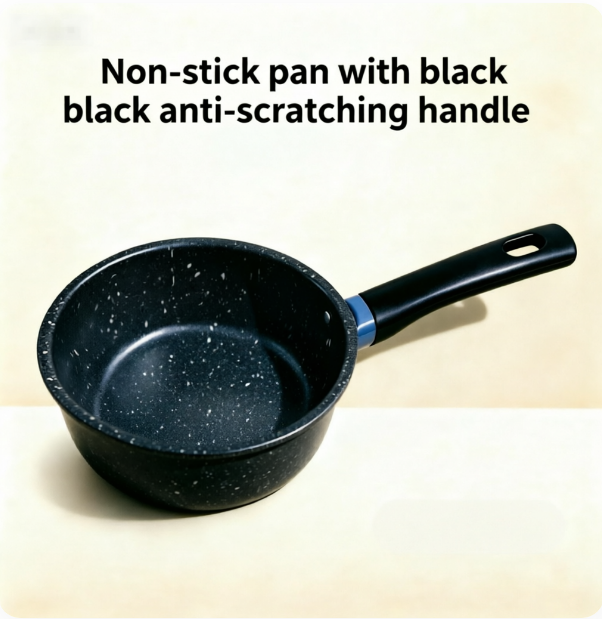 16cm/18cm Non-Stick Saucepan, Small Cooking Pot for Boiling & Frying, Compatible with Gas Stove, Charcoal Fire & Outdoor Cooker