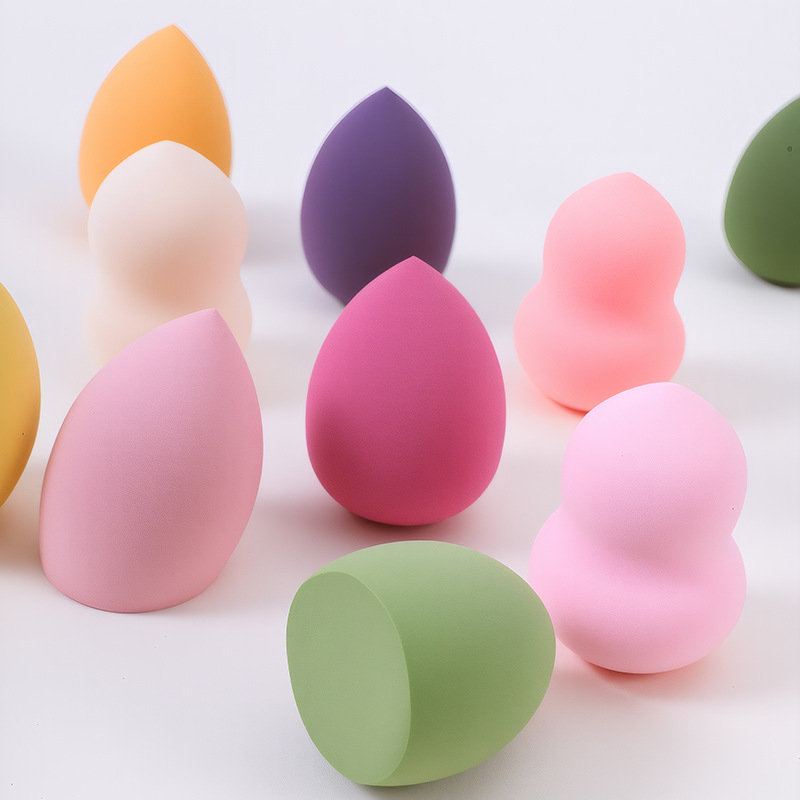 4Pcs Dual Purpose Makeup Sponge & Powder Puff Set Soft Flawless Face Blender Thickened Cosmetic Puff With Clear Box