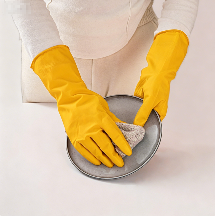 rubber gloves, latex gloves, beef tendon gloves, kitchen gloves, dishwashing gloves, waterproof gloves, anti-slip household gloves, cleaning gloves, housework protective gloves, silicone scrubber spon
