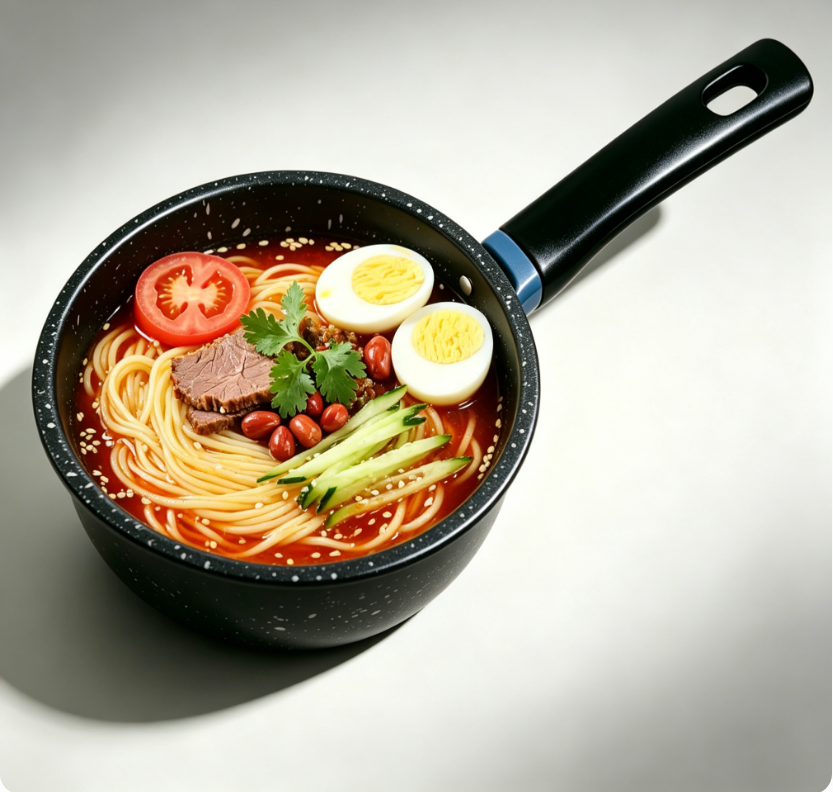 16cm/18cm Non-Stick Saucepan, Small Cooking Pot for Boiling & Frying, Compatible with Gas Stove, Charcoal Fire & Outdoor Cooker